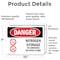 Signmission Nitrogen Storage No Smoking No Open Flame Danger Sign, Vinyl Decal, 10in W x 7in L, 2PK OS-2PACK-DS-D-710-L-1459 - alternate 7